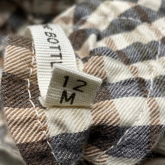 Message In The Bottle Plaid Overalls Romper - Picture 5 of 5